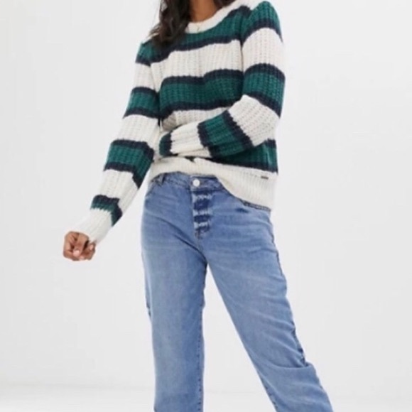 NWOT Alpaca Wool Striped Sweater SZ M - Picture 4 of 12